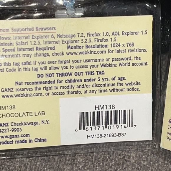 WEBKINZ Ganz LAB BLACK & CHOCOLATE HM136 & HM138 hang & but Tag No Code retired - Picture 15 of 16
